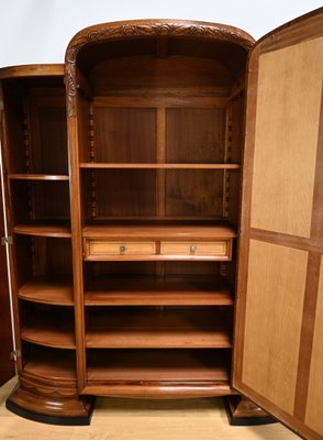 Art Deco Burl Walnut Mirror Cabinet, 1930s-RVK-2024735