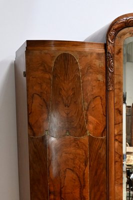 Art Deco Burl Walnut Mirror Cabinet, 1930s-RVK-2024735