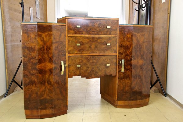 Art Deco Burr Walnut Buffet, Austria, 1925-TQA-1322250