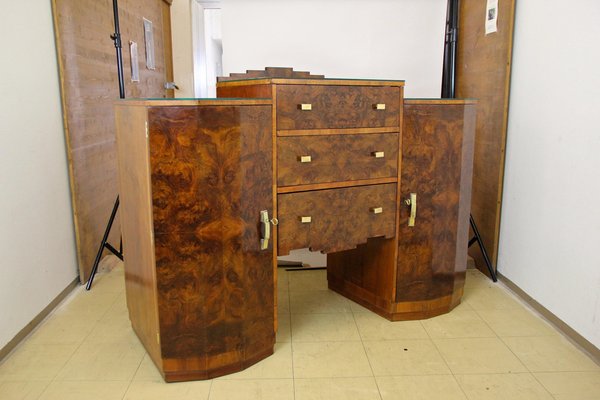 Art Deco Burr Walnut Buffet, Austria, 1925-TQA-1322250