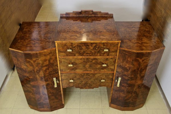 Art Deco Burr Walnut Buffet, Austria, 1925-TQA-1322250