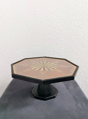 Art Deco Cake Plate with Marquetry, 1940s-FW-981618