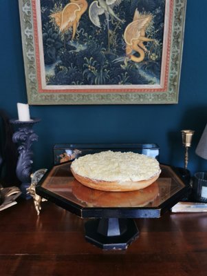 Art Deco Cake Plate with Marquetry, 1940s-FW-981618