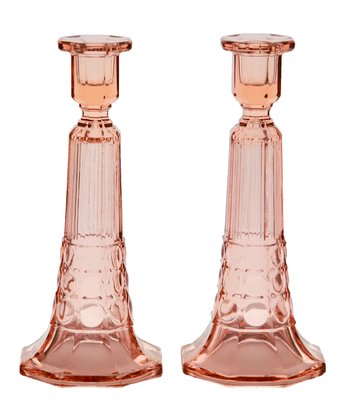 Art Deco Candlesticks by Charles Graffart for Val Saint Lambert Luxval, Set of 2-MJY-1349508