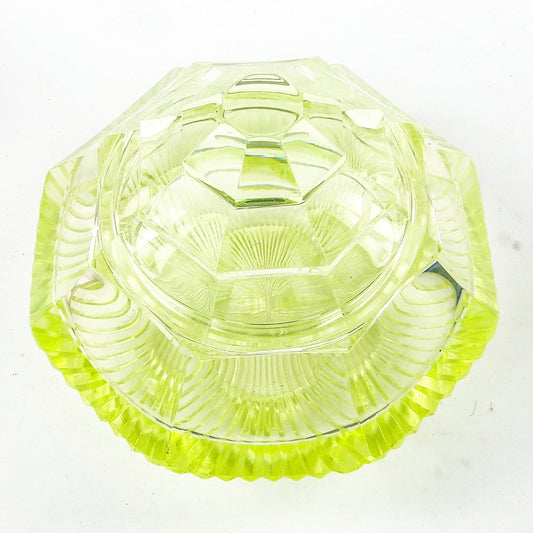 Art Deco Candyer from Zawiercie Glassworks, 1950s