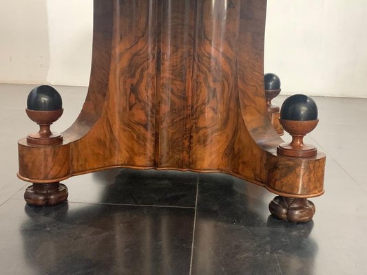 Art Deco Carved Burr Dining Table, 1930s-IJR-861424