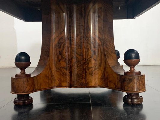 Art Deco Carved Burr Dining Table, 1930s-IJR-861424