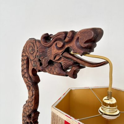 Art Deco Carved Floor Lamp in Dragon Form, 1922-FB-1817737