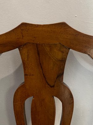 Art Deco Carved Walnut Dining Chairs, 1930s, Set of 6-IJR-861547