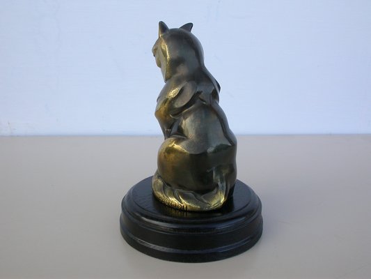 Art Deco Cat Sculpture by Franjou, 1920s-CNH-1802254