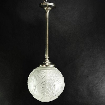 Art Deco Ceiling Lamp attributed to Muller Freres Luneville France, 1930s-JUZ-1723472