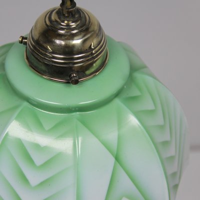 Art Deco Ceiling Lamp in Decorated Opaline-NE-1077511