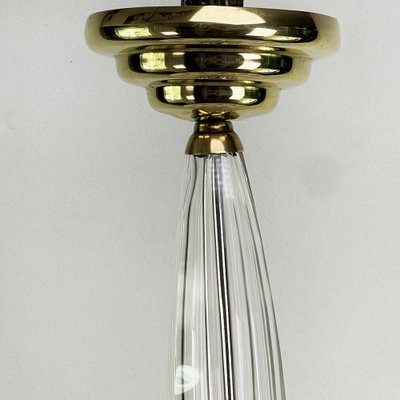 Art Deco Ceiling Lamp in Glass and Brass-JUZ-1013020