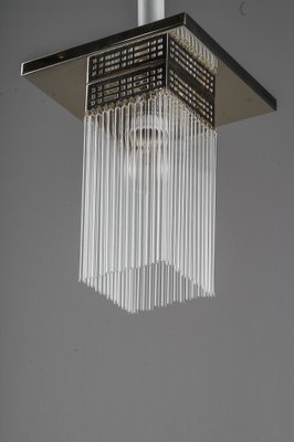 Art Deco Ceiling Lamp in Nickel-Plating with Glass Sticks, 1920s-SPD-1820608