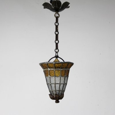 Art Deco Ceiling Lamp with Enclomed Crystals-NE-1138647