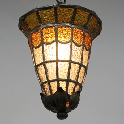 Art Deco Ceiling Lamp with Enclomed Crystals-NE-1138647