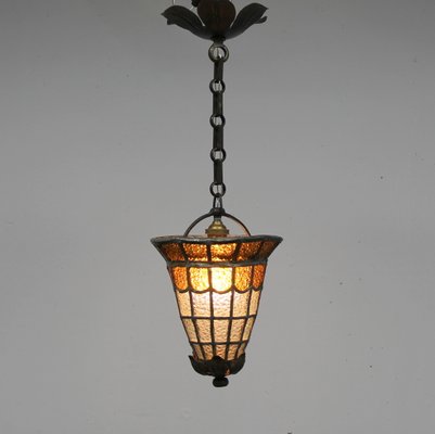 Art Deco Ceiling Lamp with Enclomed Crystals-NE-1138647