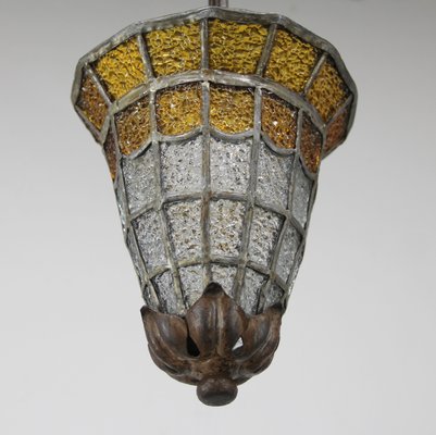 Art Deco Ceiling Lamp with Enclomed Crystals-NE-1138647