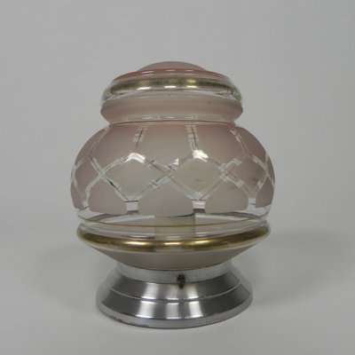 Art Deco Ceiling Lamp with Glass Shade, 1930s-TL-1820573