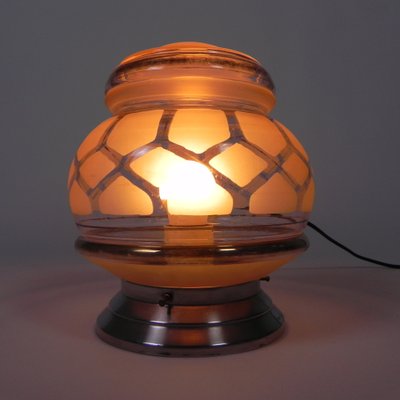 Art Deco Ceiling Lamp with Glass Shade, 1930s-TL-1820573