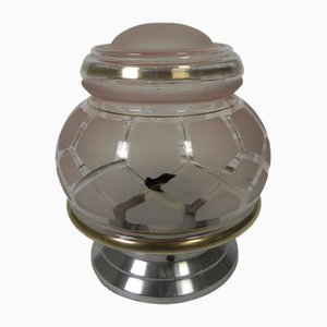 Art Deco Ceiling Lamp with Glass Shade, 1930s-TL-1820573