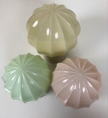 Art Deco Ceiling Lamps from Thabur, 1920s, Set of 3-WZZ-1277040