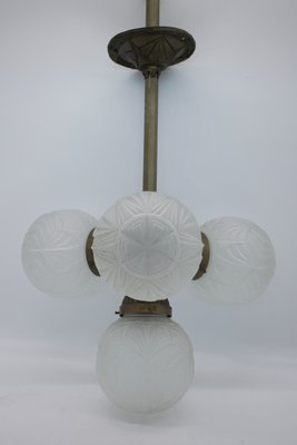 Art Deco Ceiling Light with Four Globes, 1930s-LA-1361808