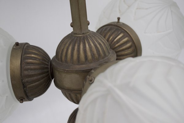 Art Deco Ceiling Light with Four Globes, 1930s-LA-1361808