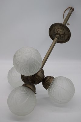 Art Deco Ceiling Light with Four Globes, 1930s-LA-1361808