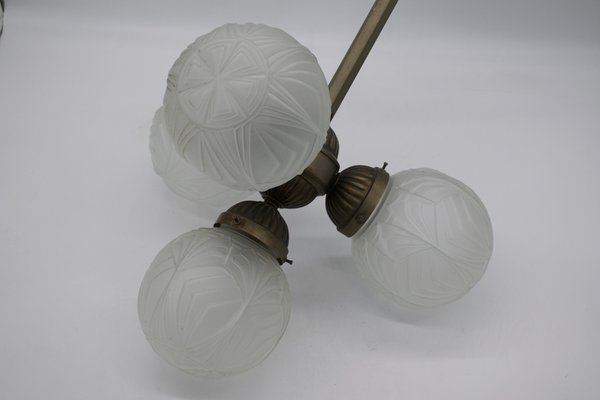 Art Deco Ceiling Light with Four Globes, 1930s-LA-1361808