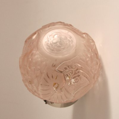 Art Deco Ceiling Light with Peacock Motif from Muller Frères, 1920s-SY-1785498