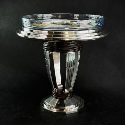 Art Deco Centrepiece Bowl in Silver Plated attributed to Durousseau & Raynaud, 1930s-JUZ-1723473