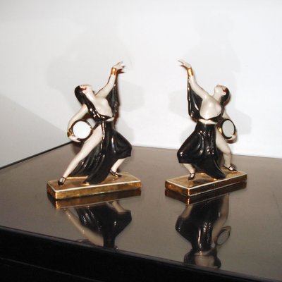 Art Deco Ceramic Bookends by Robj for Robj Paris, 1920s, Set of 2-YGE-864663