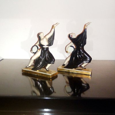 Art Deco Ceramic Bookends by Robj for Robj Paris, 1920s, Set of 2-YGE-864663