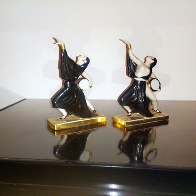 Art Deco Ceramic Bookends by Robj for Robj Paris, 1920s, Set of 2-YGE-864663