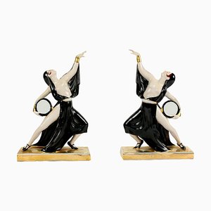 Art Deco Ceramic Bookends by Robj for Robj Paris, 1920s, Set of 2-YGE-864663