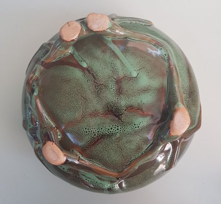 Art Deco Ceramic Bowl with Frogs, 1920s-QDP-1414970