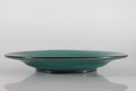 Art Deco Ceramic Bowl with Verdigris Green Glaze by Nils Kähler 1940s