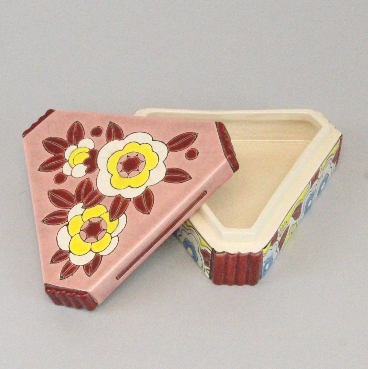 Art Deco Ceramic Box from Longwy, 1920s