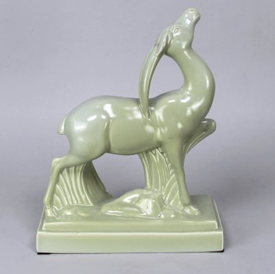 Art Deco Ceramic Deer Figure-NE-892500