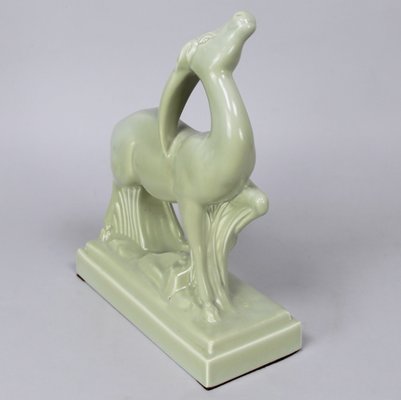 Art Deco Ceramic Deer Figure-NE-892500