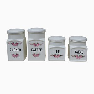 Art Deco Ceramic Jars from Max Roesler, Set of 4-EY-594463