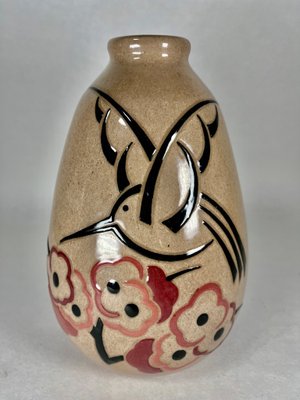 Art Deco Ceramic Lamp from Simone Larrieu, 1930s-HFR-1431736