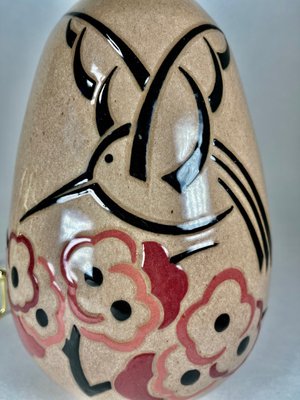 Art Deco Ceramic Lamp from Simone Larrieu, 1930s-HFR-1431736