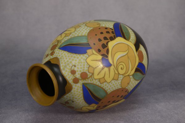 Art Deco Ceramic Model D1854 N°975 Vase by Vittorio Bonuzzi for Keramis, 1920s-NEN-2033952