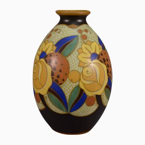 Art Deco Ceramic Model D1854 N°975 Vase by Vittorio Bonuzzi for Keramis, 1920s-NEN-2033952