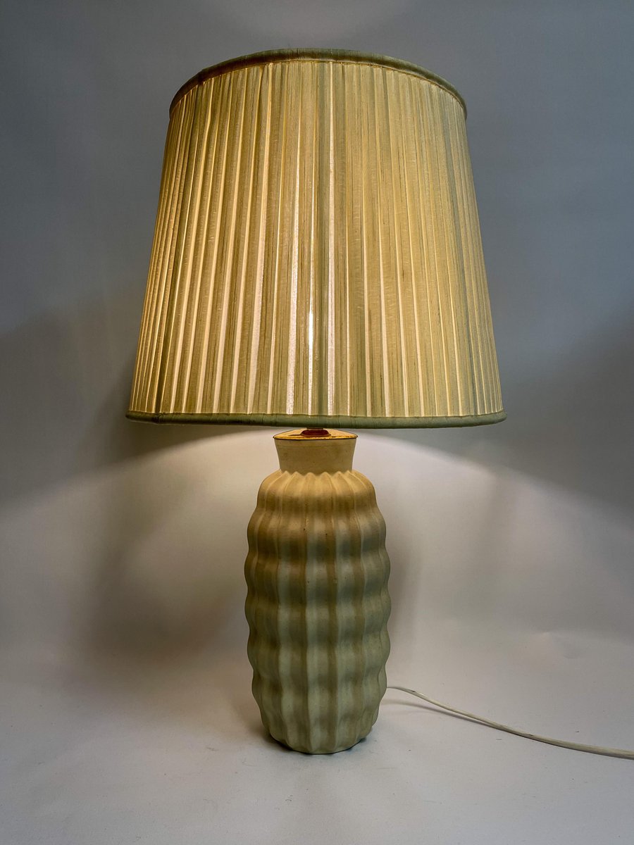 Art Deco Ceramic Organic Table Lamp from Upsala Ekeby, Sweden