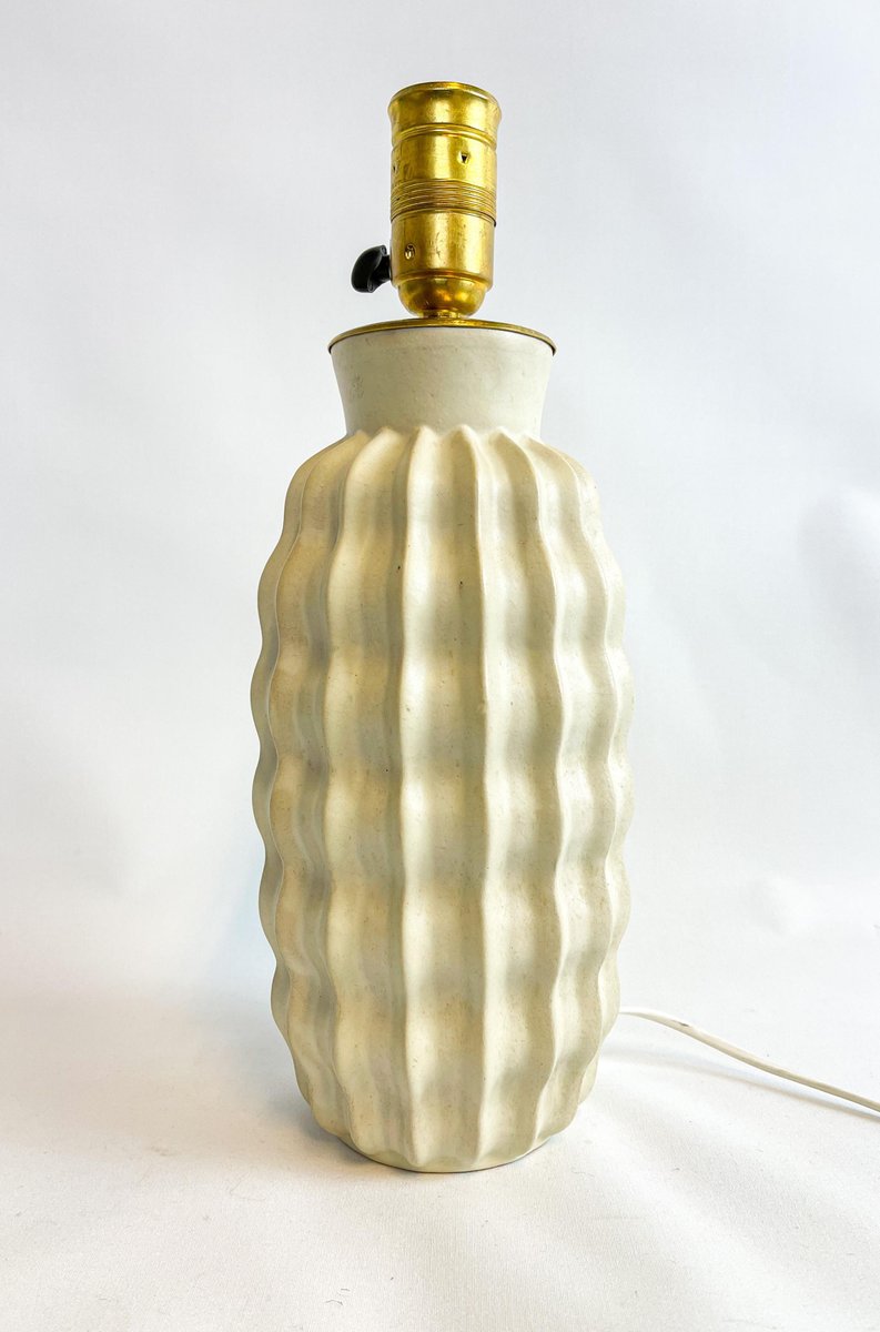 Art Deco Ceramic Organic Table Lamp from Upsala Ekeby, Sweden