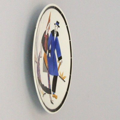 Art Deco Ceramic Plate from K et G, 1930s-NE-555851