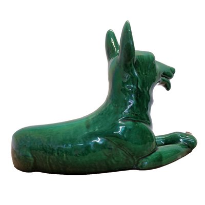 Art Deco Ceramic Statue of German Shepherd from Saint Clement, 1930s-VHW-2028224